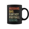 Mens Husband Dad Fantasy Football Legend Funny Father Vintage Coffee Mug