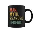 Mens Man Myth Bearded Legend Funny Dad Beard Fathers Day Vintage Coffee Mug