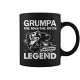 Mens Mens Grumpa Man Myth Fishing Legend Funny Fathers Day Gift Coffee Mug