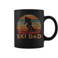 Mens Retro Ski Dad Sunset Winter Skiing Daddy Gift Father Skier Coffee Mug