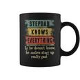 Mens Stepdad Knows Everything Grandpa Fathers Day Gift Coffee Mug