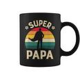 Mens Super Papa Vintage Daddy Dad Papa Fathers Day Coffee Mug