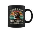 Mens Worlds Best Foxhound Dad Vintage American Foxhound Dog Dad Coffee Mug
