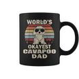 Mens Worlds Okayest Cavapoo Dad Vintage Retro Coffee Mug