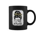 Mothers Day Volleyball And Soccer Mom Life Messy Bun Leopard Coffee Mug