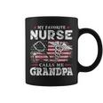 My Favorite Nurse Calls Me Grandpa Usa Flag Father Gift Gift For Mens Coffee Mug