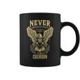 Never Underestimate The Power Of Courson Personalized Last Name Coffee Mug