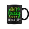 One Lucky Lunch Lady St Patricks Day Irish Shamrock Coffee Mug