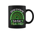 One Lucky Music Teacher Rainbow Shamrock St Patricks Day Coffee Mug