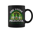One Lucky Preschool Teacher Gnomes St Patricks Rainbow Coffee Mug