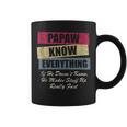 Papaw Knows Everything If He Doesnt Know Fathers Day Coffee Mug