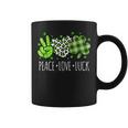 Peace Love Luck Lucky Heart Shamrock Leopard St Patricks Day Coffee Mug
