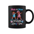 Pink Or Blue Cousin Loves You Black Baby Gender Reveal Party Coffee Mug