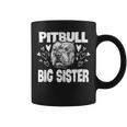 Pit Bull Big Sister Matching Family Dog White Coffee Mug