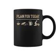 Plan For Today Coffee Camping Beer Fuck Tshirt Coffee Mug