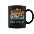 Poppa Like A Grandpa Only Cooler Vintage Dad Fathers Day Gift For Mens Coffee Mug