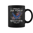 Proud Air Force Brother Veteran Vintage Us Flag Veterans Day Coffee Mug