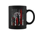 Proud Baseball Dad American Flag Fathers Day Coffee Mug