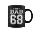 Proud Basketball Dad Number 68 Birthday Funny Fathers Day Coffee Mug