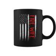 Proud Fire Wife Thin Red Line American Flag Firefighter Gift Coffee Mug