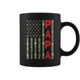 Proud Papa Camouflage American Flag Camo Funny Fathers Day Coffee Mug
