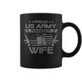 Proud Us Army Ranger Wife Flag American Usa Military Veteran Gift For Womens Coffee Mug
