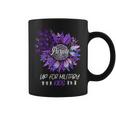 Purple Up For Military Kids Sunflower Purple Military Month Coffee Mug