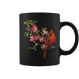 Red Cardinal Bird And Pink Flowering Dogwood Blossoms Coffee Mug