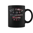 Retired United States Veteran Navy Best Grandpa Usa Flag Coffee Mug