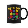 Retro In April We Wear Blue Puzzle Autism Awareness Month Coffee Mug