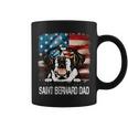 Saint Bernard Dad American Flag 4Th Of July Dog Fathers Day Gift For Mens Coffee Mug