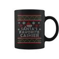 Santas Favorite Cashier Gift Ugly Christmas Coffee Mug