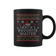Santas Favorite Waiter Restaurant Gift Ugly Christmas Gift For Mens Coffee Mug