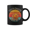 South Dakota Badlands Road Trip Buffalo Bison Vintage Coffee Mug
