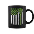 St Patricks Day Lacrosse Lax Usa Flag Women Irish Shamrock Coffee Mug