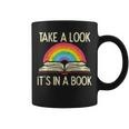 Take A Look Its In A Book Vintage Reading Bookworm Librarian Coffee Mug