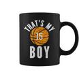 Thats My Boy Jersey Number 15 Vintage Basketball Mom Dad Coffee Mug