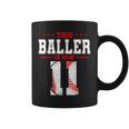 This Baller Is Now 11 Birthday Baseball Theme Bday Party Coffee Mug