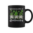 Three Gnomes Shamrock Clover Leopard Bleached St Patrick Day V2 Coffee Mug