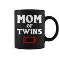 Tired Mom Of Twins Mother Funny Low Battery Mommy Mum Coffee Mug