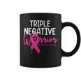 Triple Negative Warrior Pink Ribbon Breast Cancer Awareness Coffee Mug