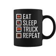 Trucker S For Men Eat Sleep Truck Repeat Coffee Mug