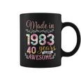 Turning 40 Birthday Decoration Women 40Th Bday 1983 Birthday Coffee Mug