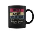 Uncle Knows Everything If He Doesnt Know Fathers Day Coffee Mug