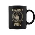 Us Na Vy Proud Wife Veteran Day Memorial Day Military Wife Coffee Mug