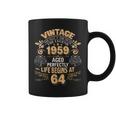 Vintage 1959 The Man Myth 64 Years Old Legend Life Begins At Coffee Mug