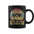 Vintage Best Cat Dad Ever Bump Fit Funny Fathers Day Coffee Mug