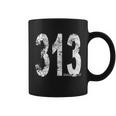Vintage Detroit Area Code 313 Coffee Mug
