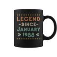 Vintage Legend Since Januar 1988 Geburtstag Männer Frauen Tassen