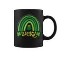 Vintage Lucky Green Irish Shamrock Rainbow St Patricks Day Coffee Mug